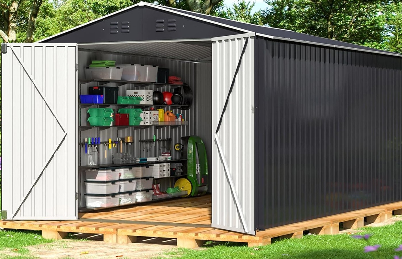 Polar Aurora Outdoor Storage metal Shed