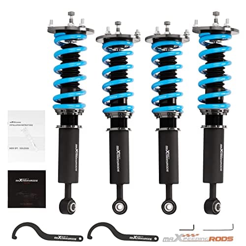 maXpeedingrods Adjustable Coilovers for Lexus LS430 and Toyota Celsior, featurin...