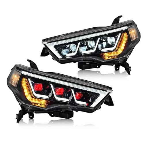 Toyota 4Runner Triple Beam Headlights - Plug & Play, Devil Eye, 1 Pair for TRD, ...