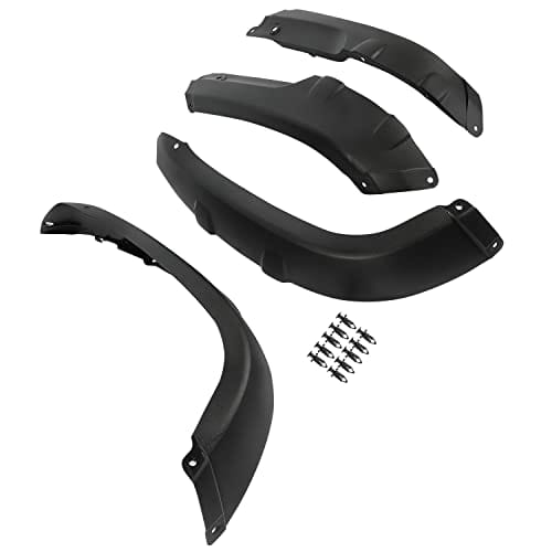 KUAFU Mud Guards for Honda TRX500FE and TRX500FA - 4 Piece Set, Black Plastic Fe...