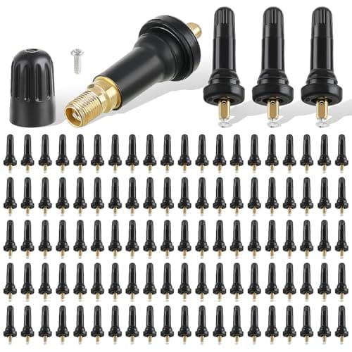 AUTOKAY 100pcs Rubber Tire Pressure Sensor Valve Stems for Jeep, Ford, Lincoln, ...