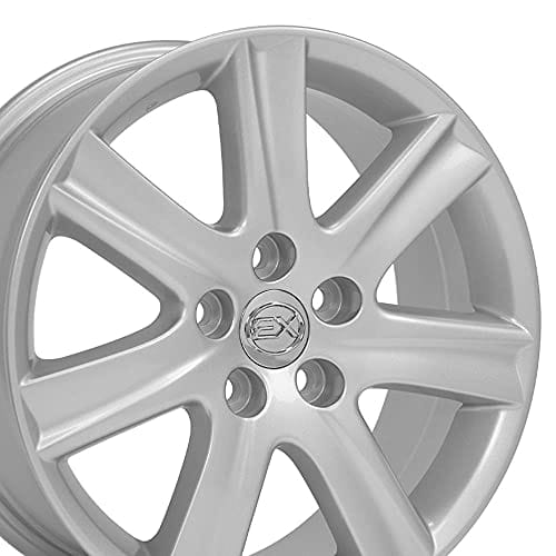 OE Wheels LX12 17 Inch Rim for ES 350, 5x114.3, 17x7, Gloss Silver - Hollander 7...
