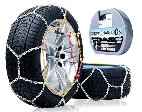 2 Pcs Snow Chains For Car Suv Pickup And Truck Compatible With Tire Width 205...