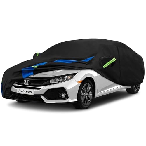 Avecrew Car Cover Custom Fit For Honda Civic Sedan Waterproof All Weather Ful...