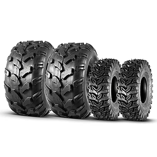 Maxauto Set Of 4 15x5-6 Front Tires  20x9.50-8 Rear Lawn Mower Golf Cart Turf...