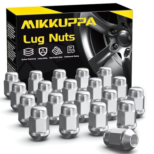 Mikkuppa M12x1.25 Lug Nuts 20pcs Triple Layered Chrome Finish 12mmx1.25 Close...