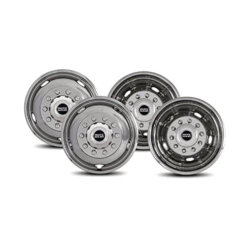 Pacific Dualies 43-1950 Polished 19.5 Inch 10 Lug Stainless Steel Wheel Simul...
