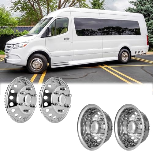 Vicojetor 16 Polished Stainless Steel Dually Wheel Simulator Set Fits 2012-20...