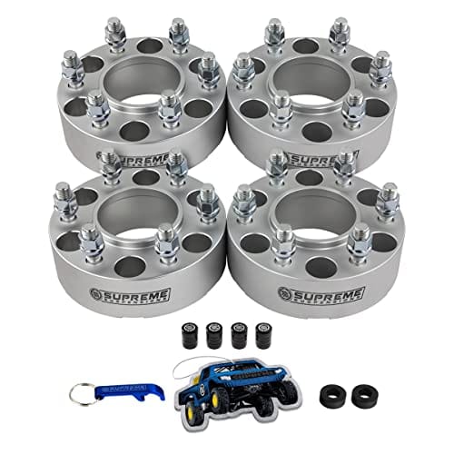 Supreme Suspensions - 4pc Set Silver 1.5 Hub Centric Wheel Spacers Kit For 20...