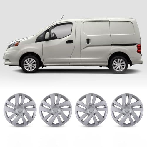 15 Inch Hubcaps Set Of 4 Silver Lacquer Wheel Rims Cover R15 For Nissan Nv200...