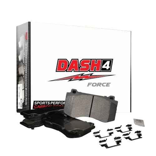 Dash4 F22-1212 Carbon Ceramic Rear Brake Pads With Hardware Kit For Select Le...