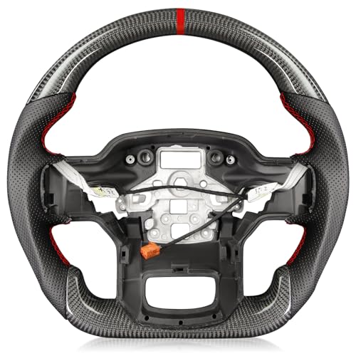 Tesfeel Steering Wheel For F150 Raptor 2021-2024 3k Real Carbon Fiber Steerin...