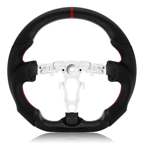 Voonke Real Carbon Fiber Steering Wheel For Nissan 370z 2008-2019 D-shaped Na...