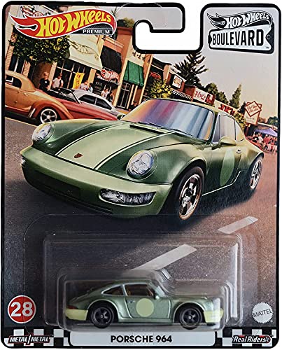 Diecast Hotwheels Porsche 964 Boulevard Green 164 Scale Car Toy For Kids