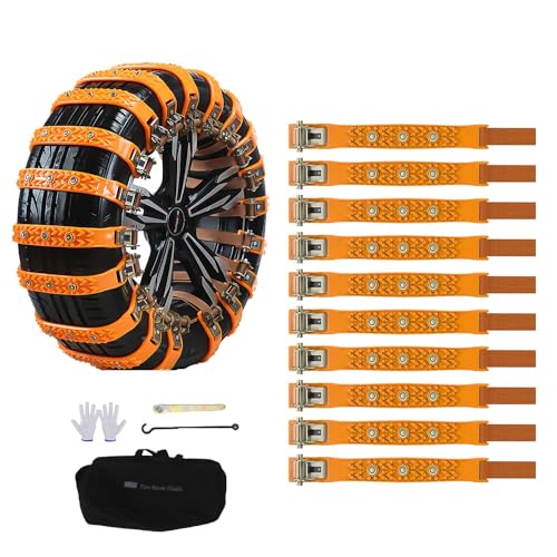 Yjxsd 10 Pcs Car Snow Chains For Honda Civic Sedan 2006-2009 2010 2011 Anti-s...