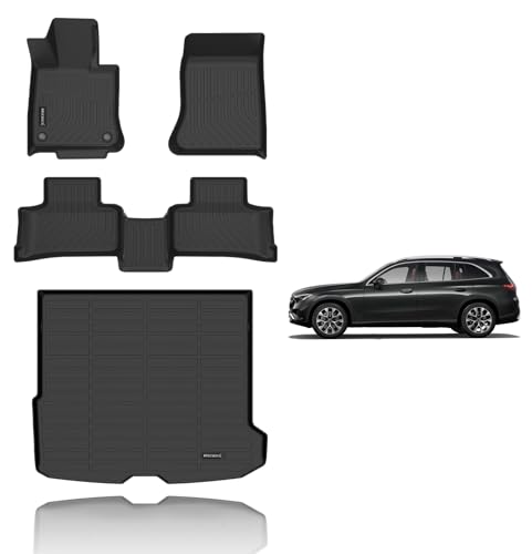 Kelcseecs All Weather Floor Mats  Cargo Liner Custom For Benz Glc 300 350e 43...