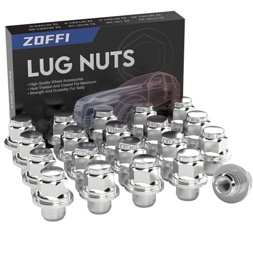 Zoffi 20pcs M12x1.5 Lug Nuts Chrome Oem Factory Style Replacement For Toyota ...