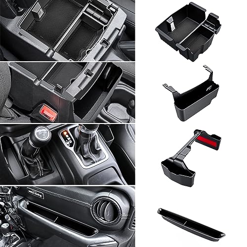 Eamplest 4pcs Center Console Organizer For 2018-2022 2023 Jeep Wrangler Jl Jl...