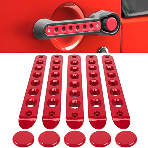 E-cowlboy Grab Handle Inserts Coverpush Button Knobs Cover Trim For Jeep Wran...