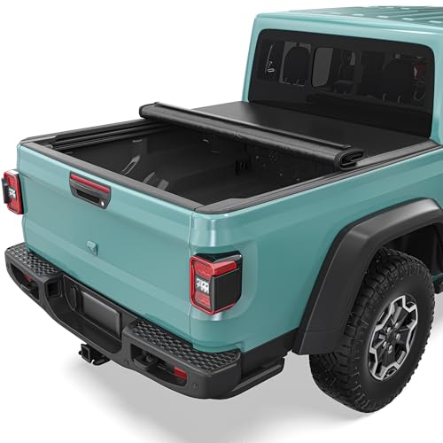 Soft Roll Up Truck Bed Tonneau Cover Fit For Jeep Gladiator Jt 2020 2021 2022...