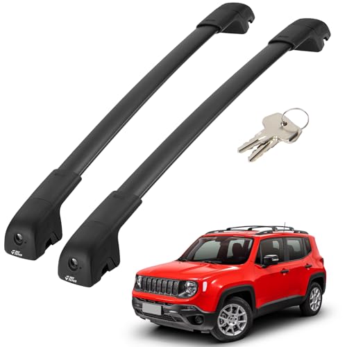 Joytutus Lockable Roof Rack Cross Bars Compatible With Jeep Renegade 2015-202...