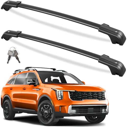 Kinggeri Lockable 260lbs Roof Rack Cross Bars Fit For Kia Sorento X-line  X-p...