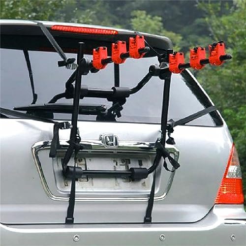 Yiponyt Car Bicycle Rack 3-bike Auto-mobile Bicycle Rack Fits Most Cars Sedan...