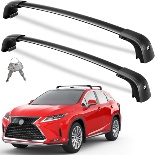 Wonderdriver Lockable Roof Rack Cross Bars 220lbs Compatible With Lexus Rx 20...