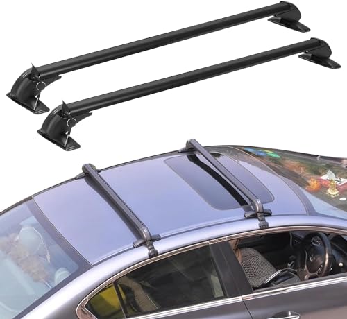 43inch Universal Car Roof Rack Anti-theft Lock Aluminum Rack Cross Bars Adjus...