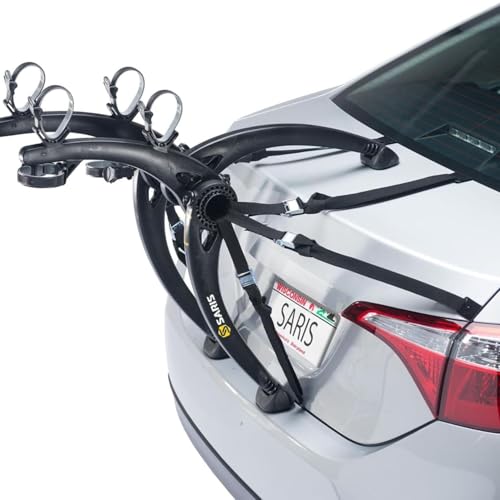 Saris Bones Car Trunk Bicycle Rack Carrier Mounts 2 Bikes Black - Durable Rus...