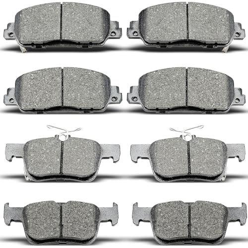 Evkingauto D1654 D2102 8pcs Front Rear Ceramic Brake Pads Sets Fit For 2018 2...