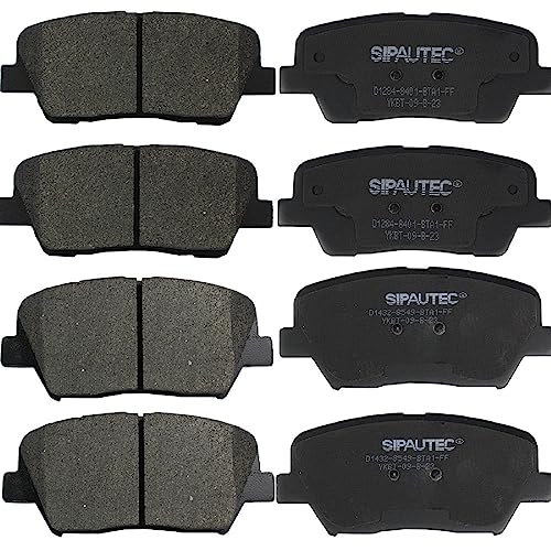 Sipautec-8pcs Front And Rear Ceramic Disc Brake Pads Set Replacement For 2013...