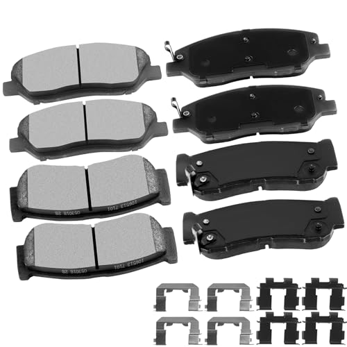 Cciyu D1297 D1202 Front  Rear Ceramic Disc Brake Pads Kit For Hyundai Santa F...