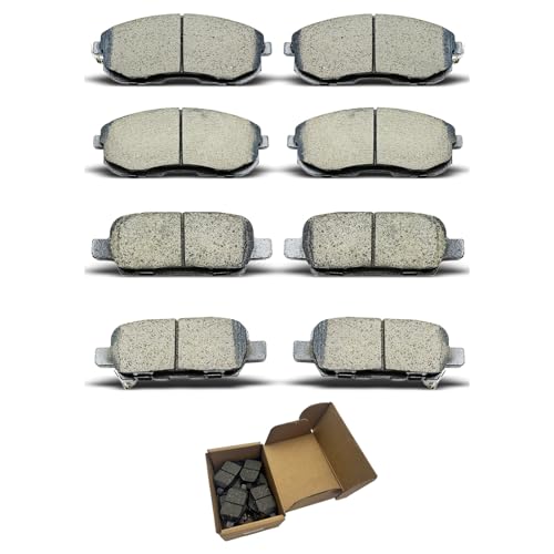 Ceramic Brake Pads Set - Front  Rear 8pcs Compatible With Nissan Altima 2002-...