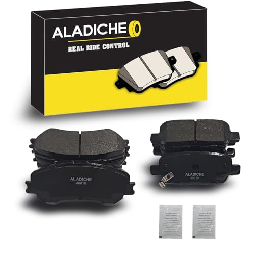 Aladiche Upgrade Front Rear Ceramic Disc Brake Pads Set Compatible With 2014-...