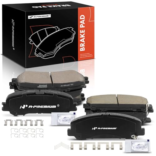 A-premium Front And Rear Ceramic Disc Brake Pads Set Compatible With Select N...