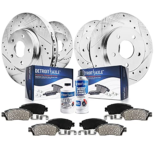 Detroit Axle - Brake Kit For Lexus Rx330 Rx350 Rx400h Toyota Highlander Drill...