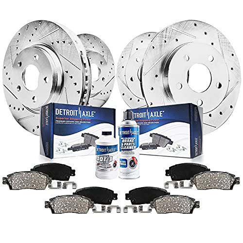 Detroit Axle - Brake Kit For Toyota Sienna Highlander Lexus Rx350 Rx450h Dril...