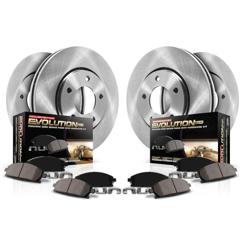 Power Stop Koe8817 Front And Rear Stock Replacement Brake Pads And Rotors Bra...