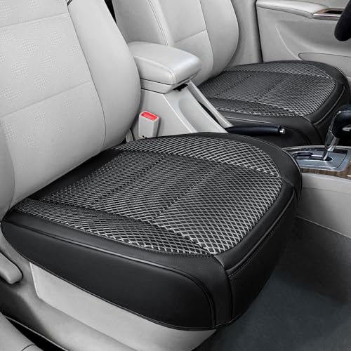 2 Pack Black Ventilated Cool Bottom Car Seat Cover 3d Air Mesh Breathable Fro...