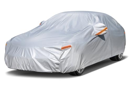 Kayme 6 Layers Car Cover Waterproof All Weather For Automobiles Outdoor Full ...