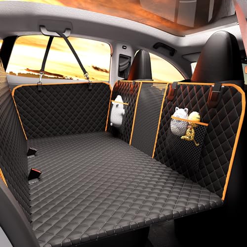 Back Seat Extender For Dogs - Large Space Waterproof Dog Car Seat Cover For B...