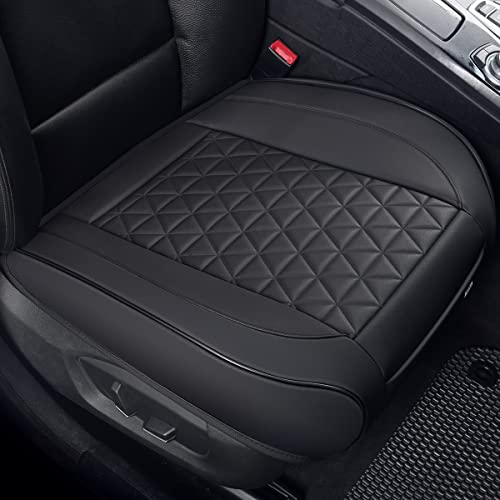 Black Panther Luxury Faux Leather Car Seat Cover Front Bottom Seat Cushion Co...