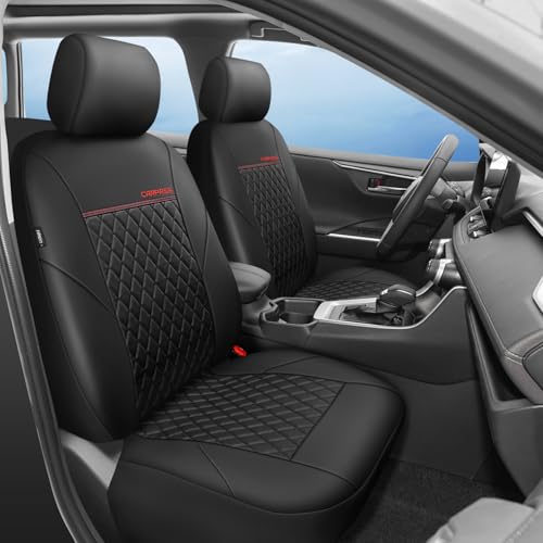 Car Pass Faux Leather Car Seat Covers Front Seats Only Premium Waterproof Ant...