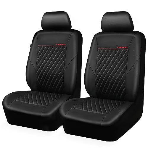 Car Pass Quilting Leather Seat Cover Two Front Seats Only Universal Fit Autom...
