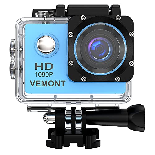 Vemont Action Camera 1080p 12mp Sports Camera Full Hd 2.0 Inch Action Cam 30m...