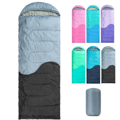 Sleeping Bag - 3 Seasons For Adults Kids Boys Girls Camping Hiking - Warm Col...
