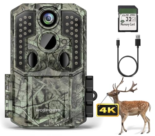 Wosports Trail Camera48mp 4k 0.2s Trigger Motion Activatedgame Hunting Camera...