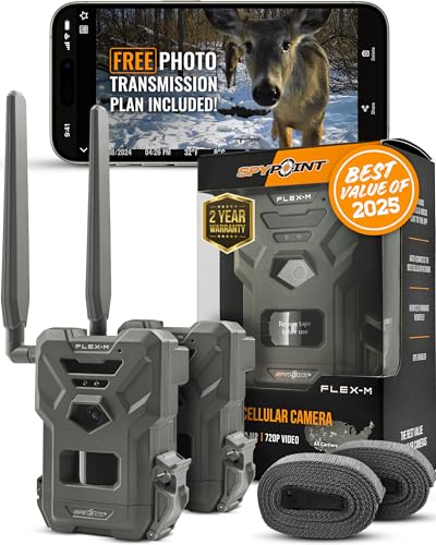 Spypoint Flex-m Twin Pack Cellular Trail Cameras - Best Hunting Accessories N...