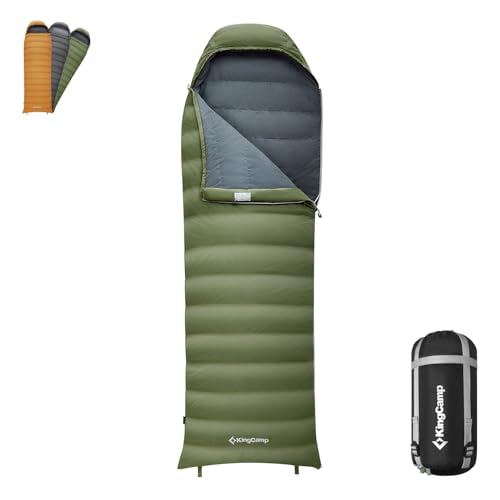 Kingcamp Down Sleeping Bag For Adults 600 Fp Cold Weather 3-4 Season Sleeping...